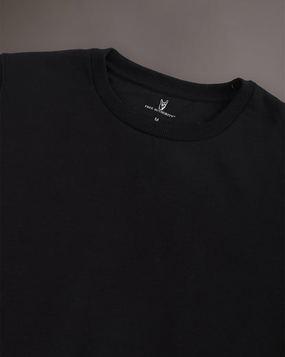 Men Black Regular Fit Sweatshirt