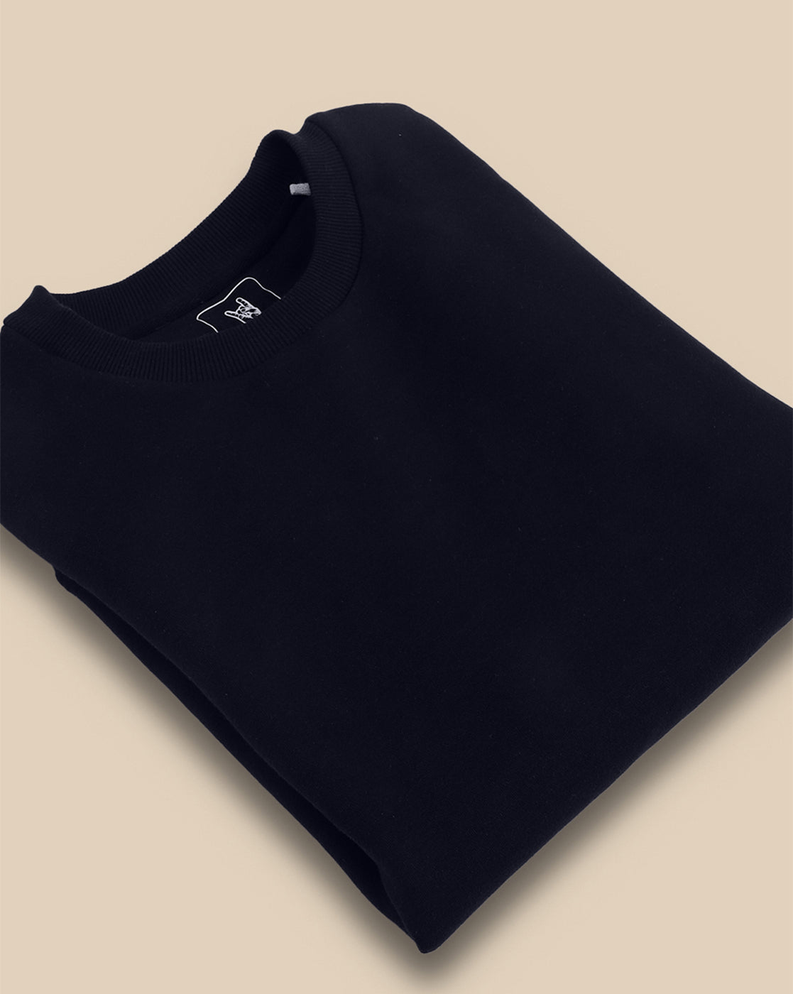 Men Navy Blue Regular Fit Sweatshirt