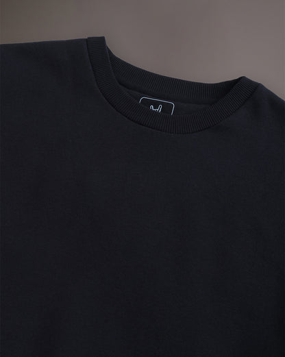 Men Navy Blue Regular Fit Sweatshirt