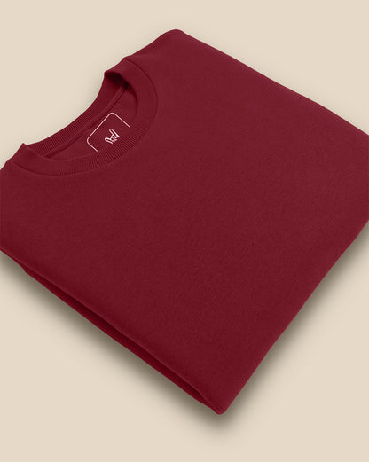 Men Red Regular Fit Sweatshirt