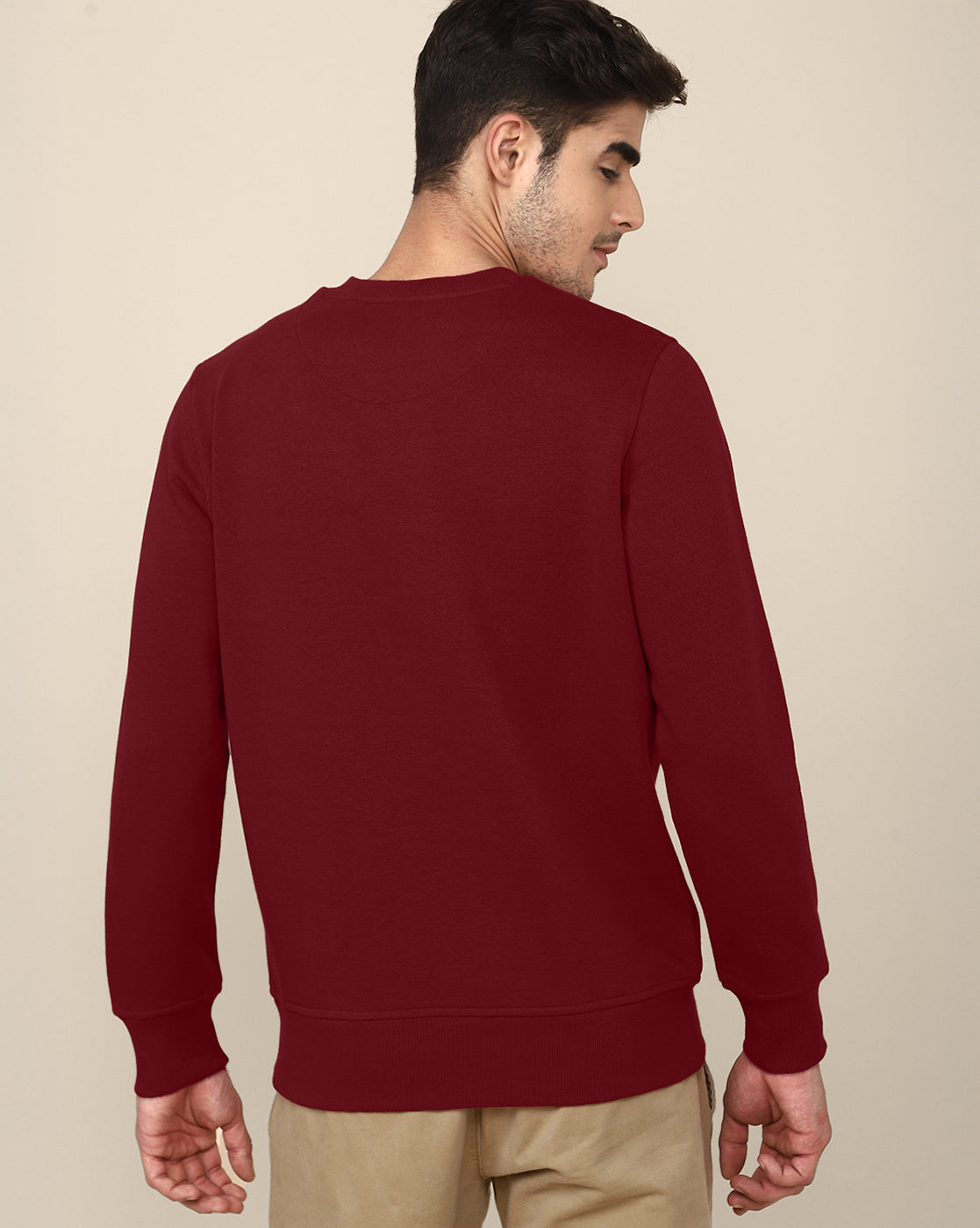 Men Red Regular Fit Sweatshirt