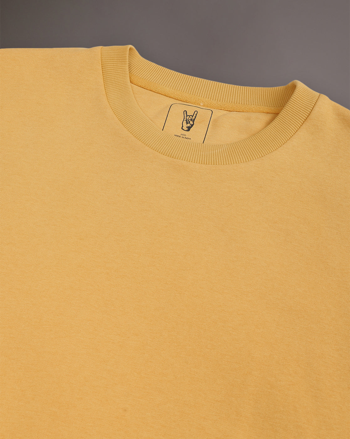 Men Yellow Regular Fit Sweatshirt