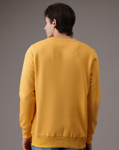 Men Yellow Regular Fit Sweatshirt