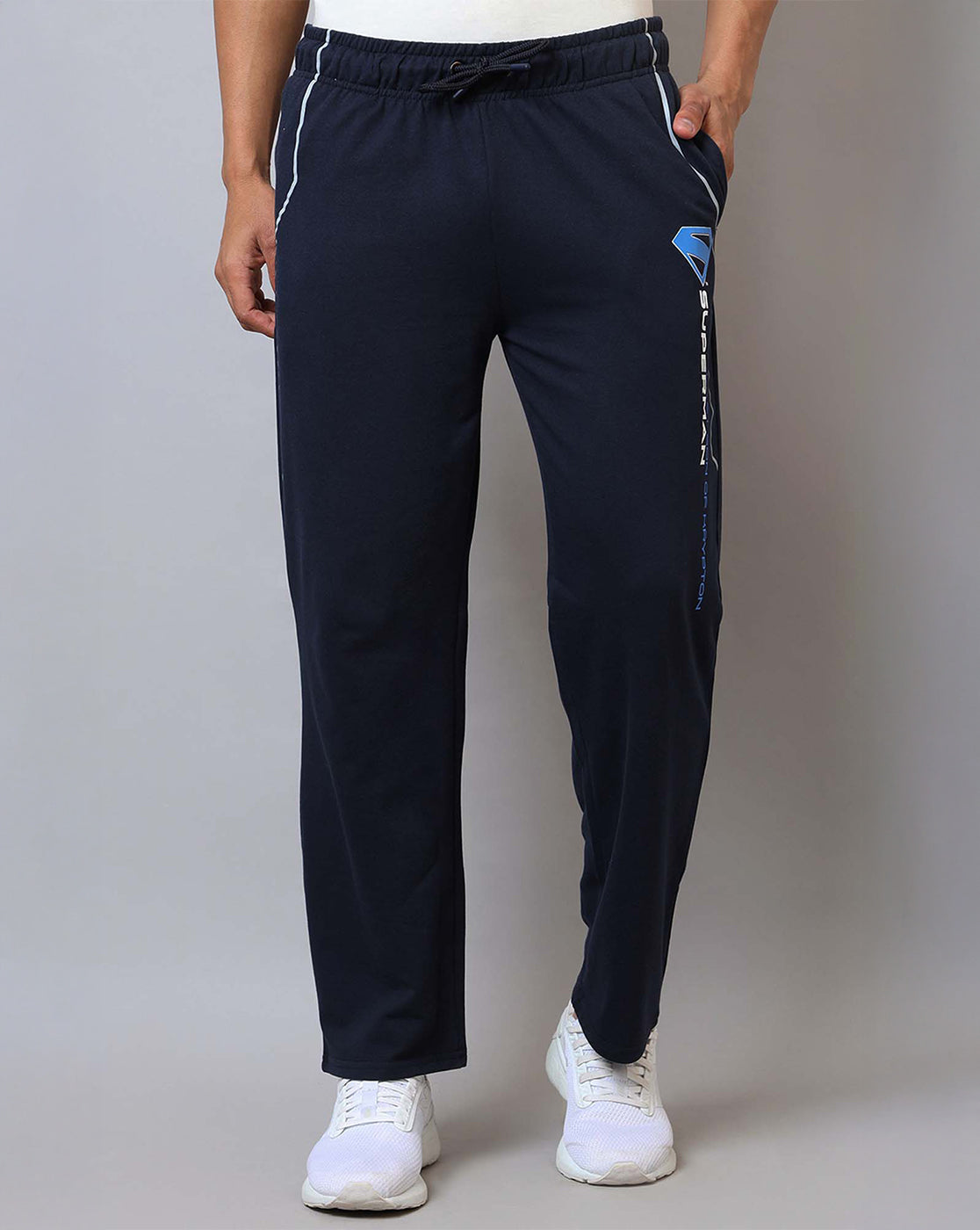 Superman Printed Regular Fit Trackpants For Men