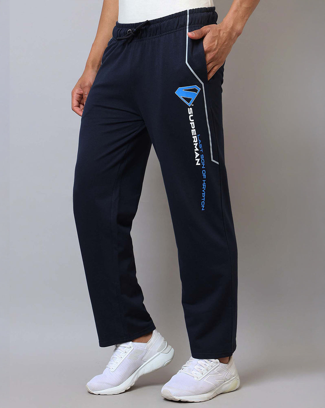 Superman Printed Regular Fit Trackpants For Men