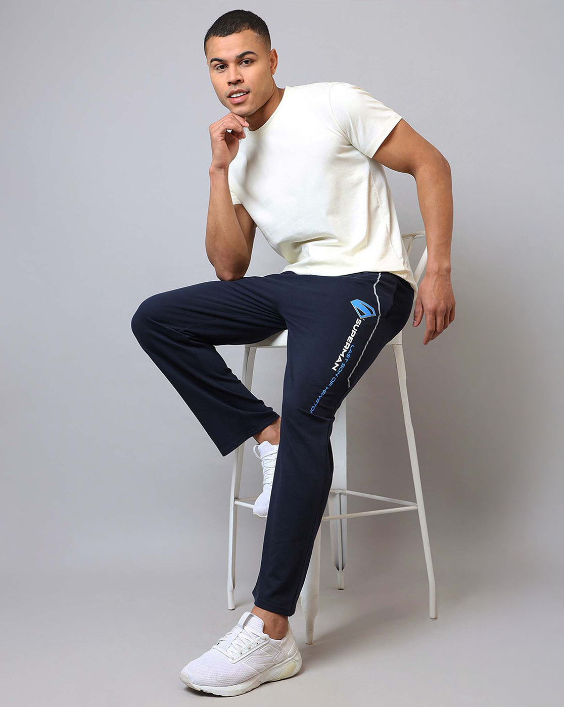 Superman Printed Regular Fit Trackpants For Men