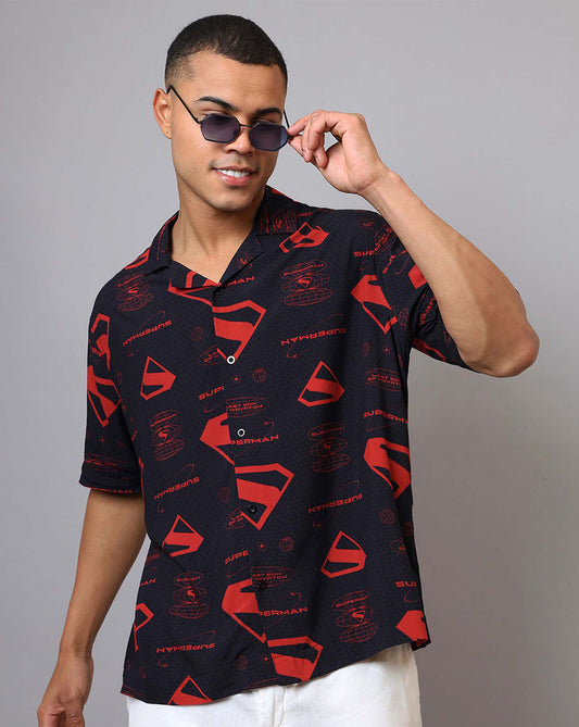 Superman Printed Regular Fit Shirt For Men