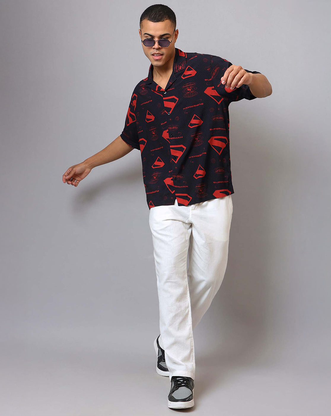 Superman Printed Regular Fit Shirt For Men