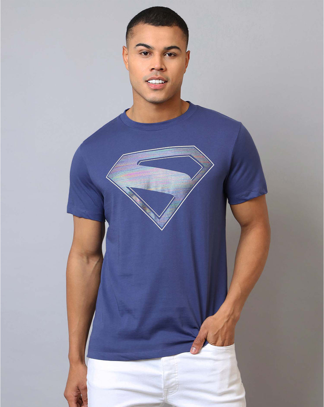 Superman Printed Regular Fit Tshirt For Men