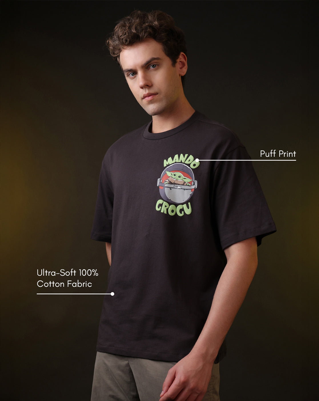 Star Wars The Mandalorian & Grogu Oversized Tshirt Men