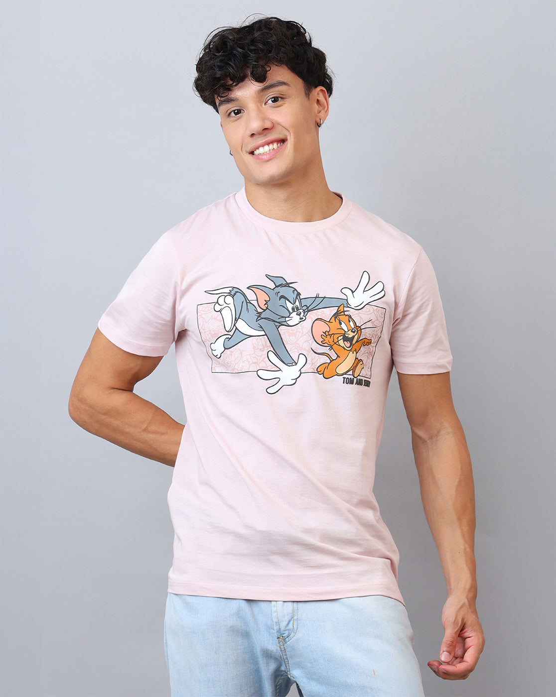 Tom & Jerry Printed Regular Fit Tshirt For Men