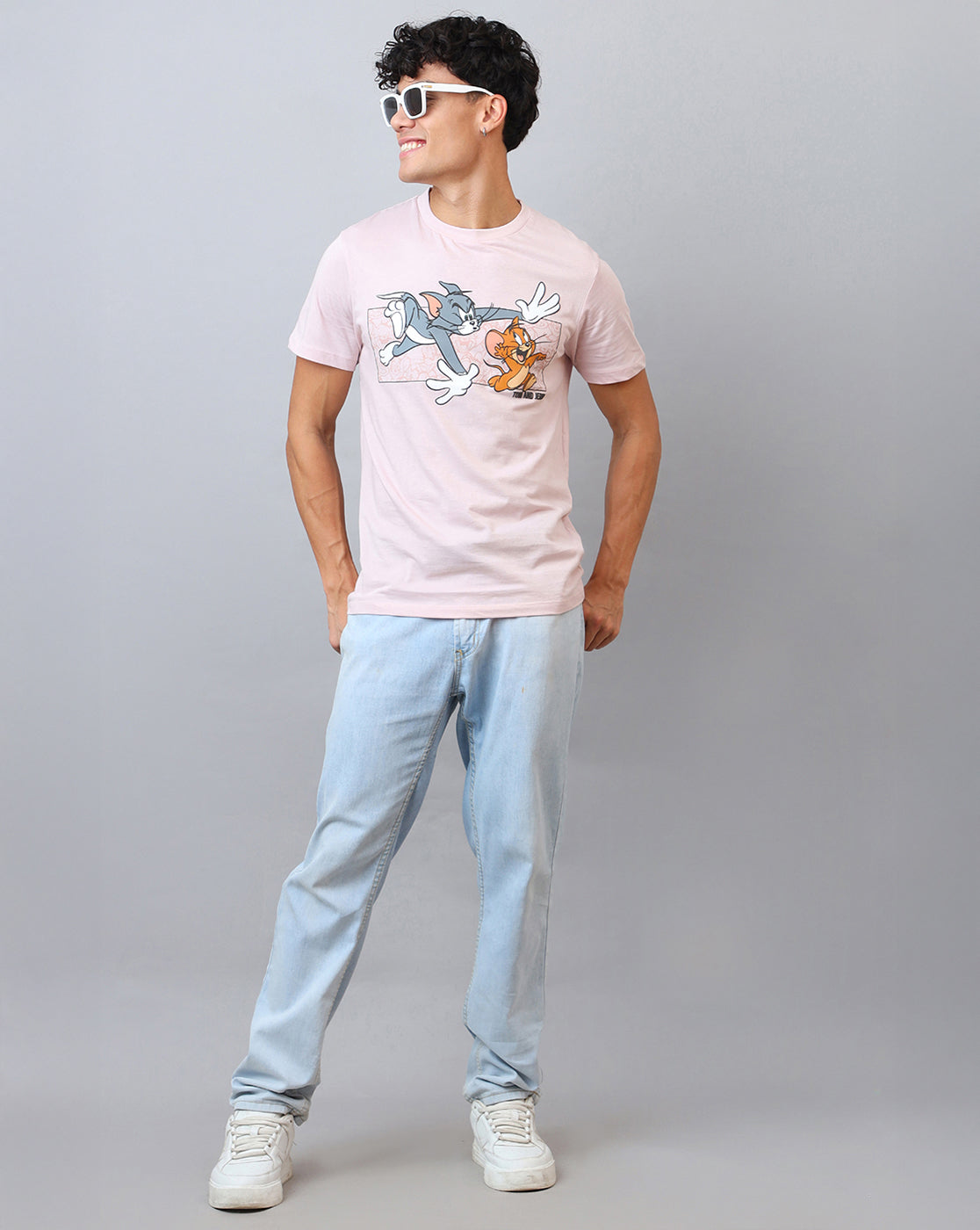 Tom & Jerry Printed Regular Fit Tshirt For Men