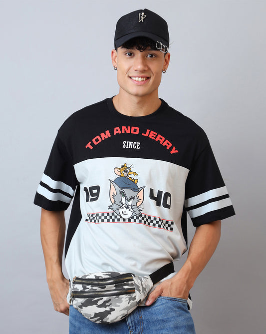 Tom & Jerry Printed Oversized Tshirt For Men