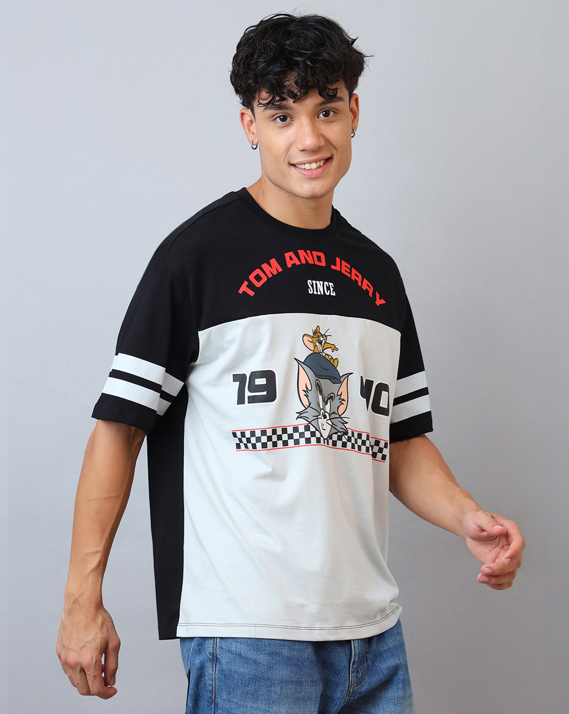 Tom & Jerry Printed Oversized Tshirt For Men