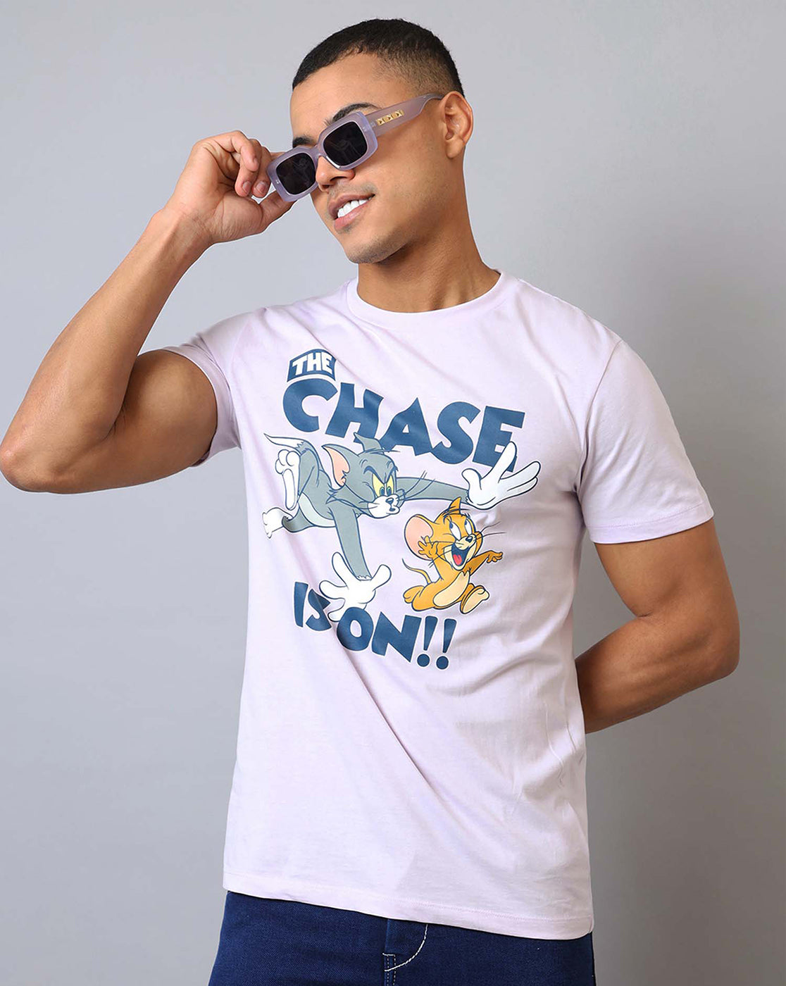 Tom & Jerry Printed Regular Fit Tshirt For Men