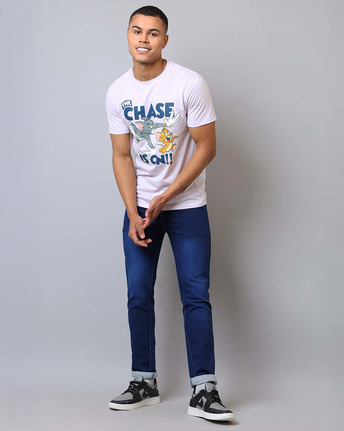 Tom & Jerry Printed Regular Fit Tshirt For Men