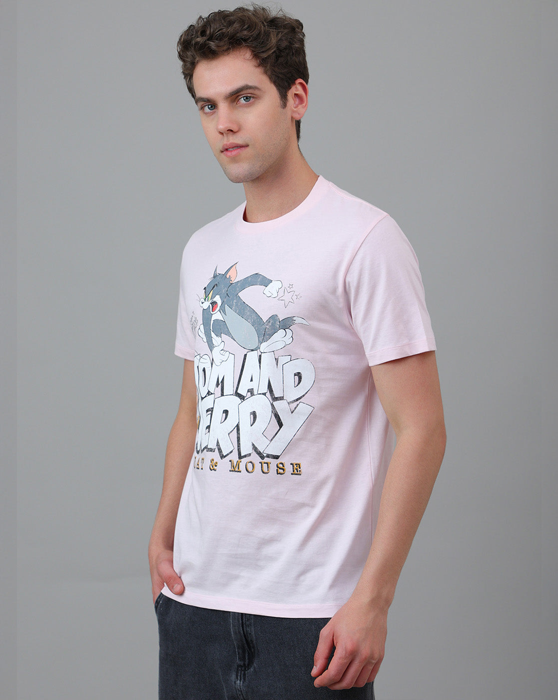 Tom & Jerry Printed Regular Fit Tshirt For Men