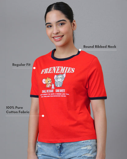 Tom & Jerry Regular Fit Tshirt Women