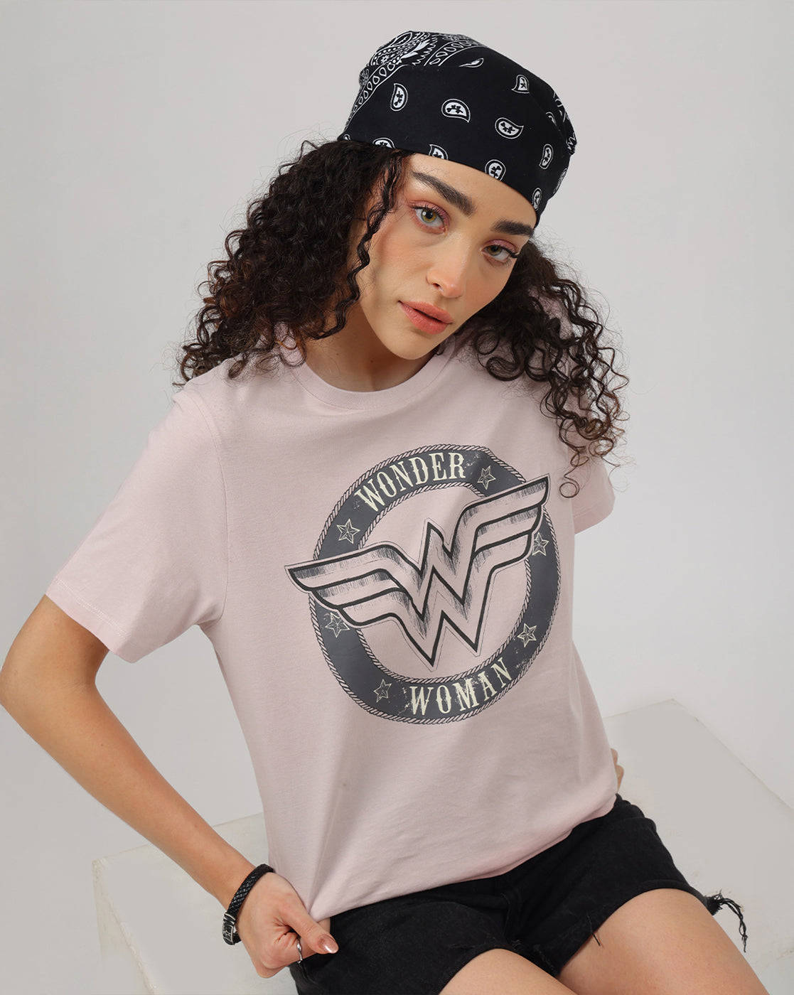Wonder Woman Printed Regular Fit Tshirt For Women