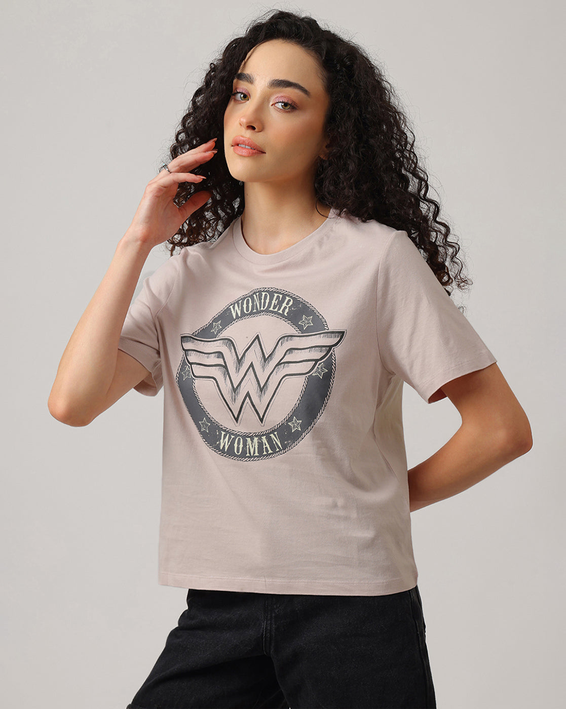 Wonder Woman Printed Regular Fit Tshirt For Women