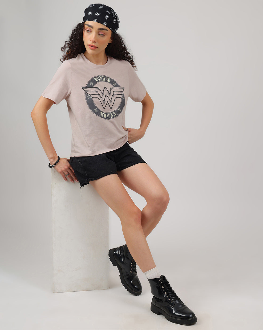 Wonder Woman Printed Regular Fit Tshirt For Women