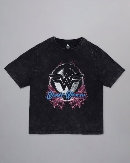 Wonder Woman Acid Wash Regular Fit Tshirt